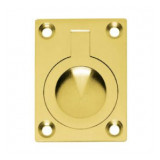 Flush ring straight 40x30 brass lacquered